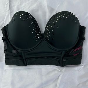 La Senza Strapless Black Jewelled Bra